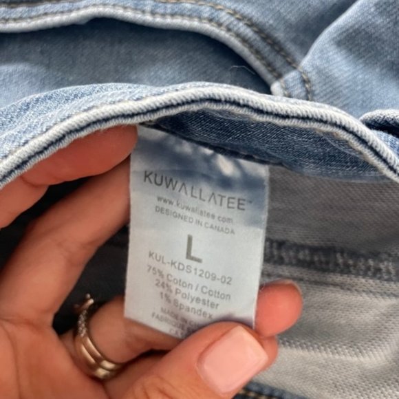 Kuwallatee Mens Jean Shorts - Picture 3 of 4